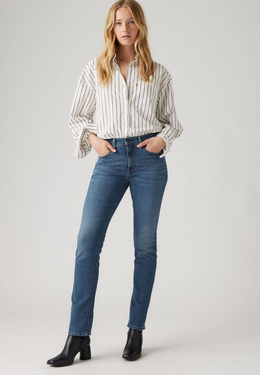 Levi's® 724 HIGH-RISE SLIM STRAIGHT - Blue Wave Dark