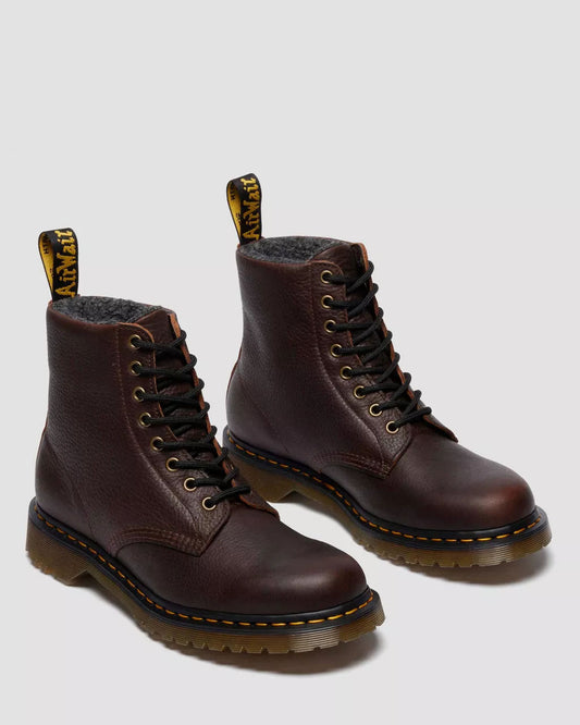 Dr Martens - 1460 PASCAL WL - Dark Brown/Grizzly Leder
