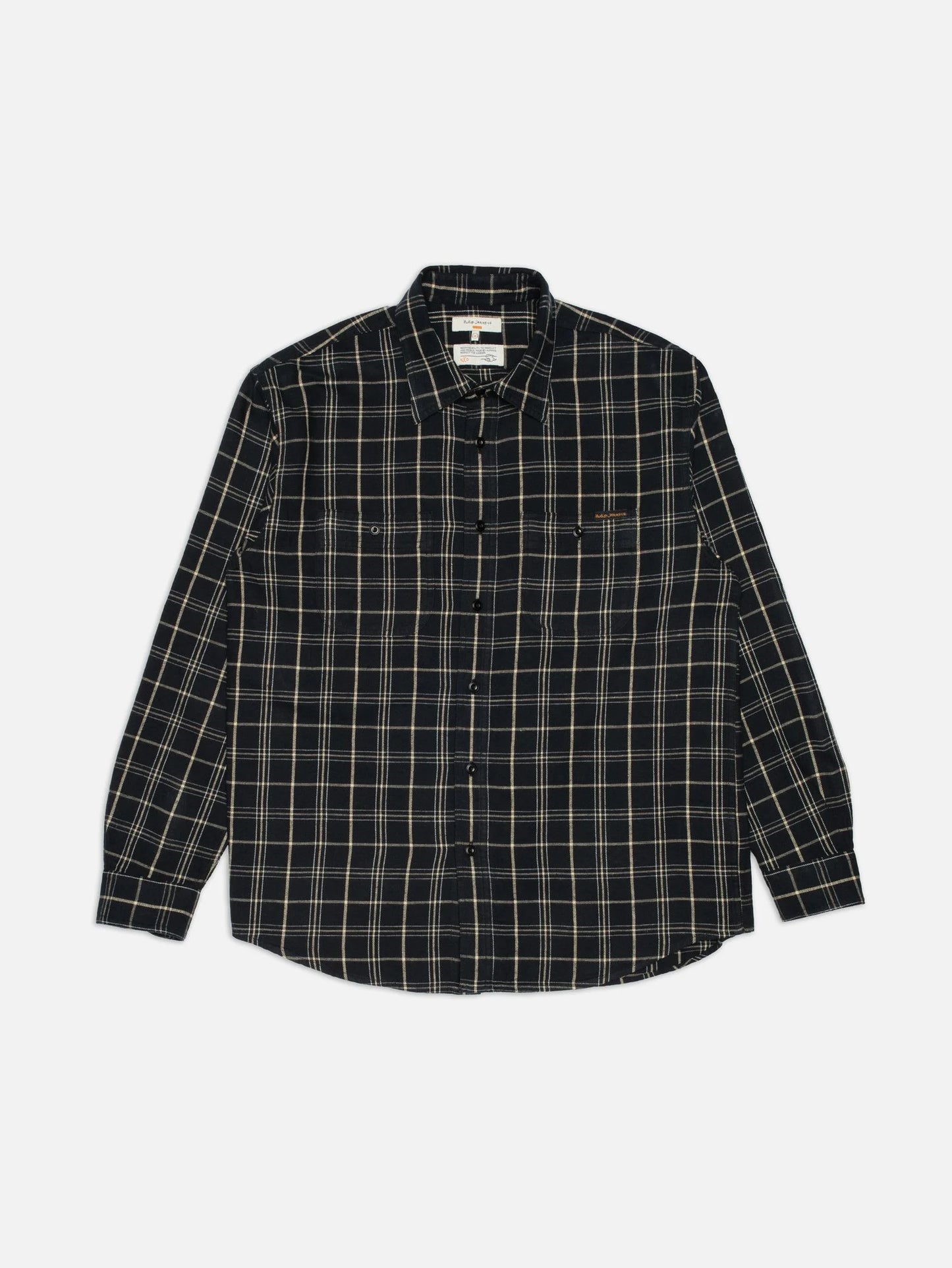Nudie Jeans - JULIAN WORKER SHIRT CHECKED - Black