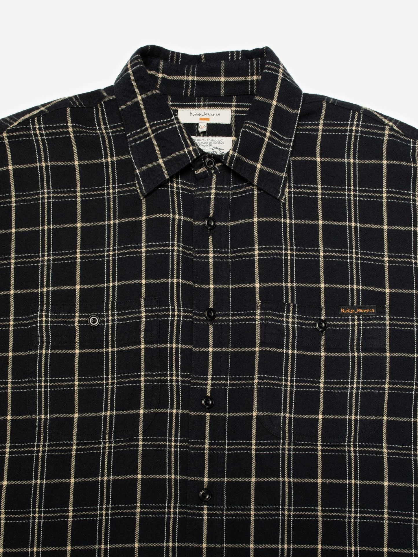 Nudie Jeans - JULIAN WORKER SHIRT CHECKED - Black