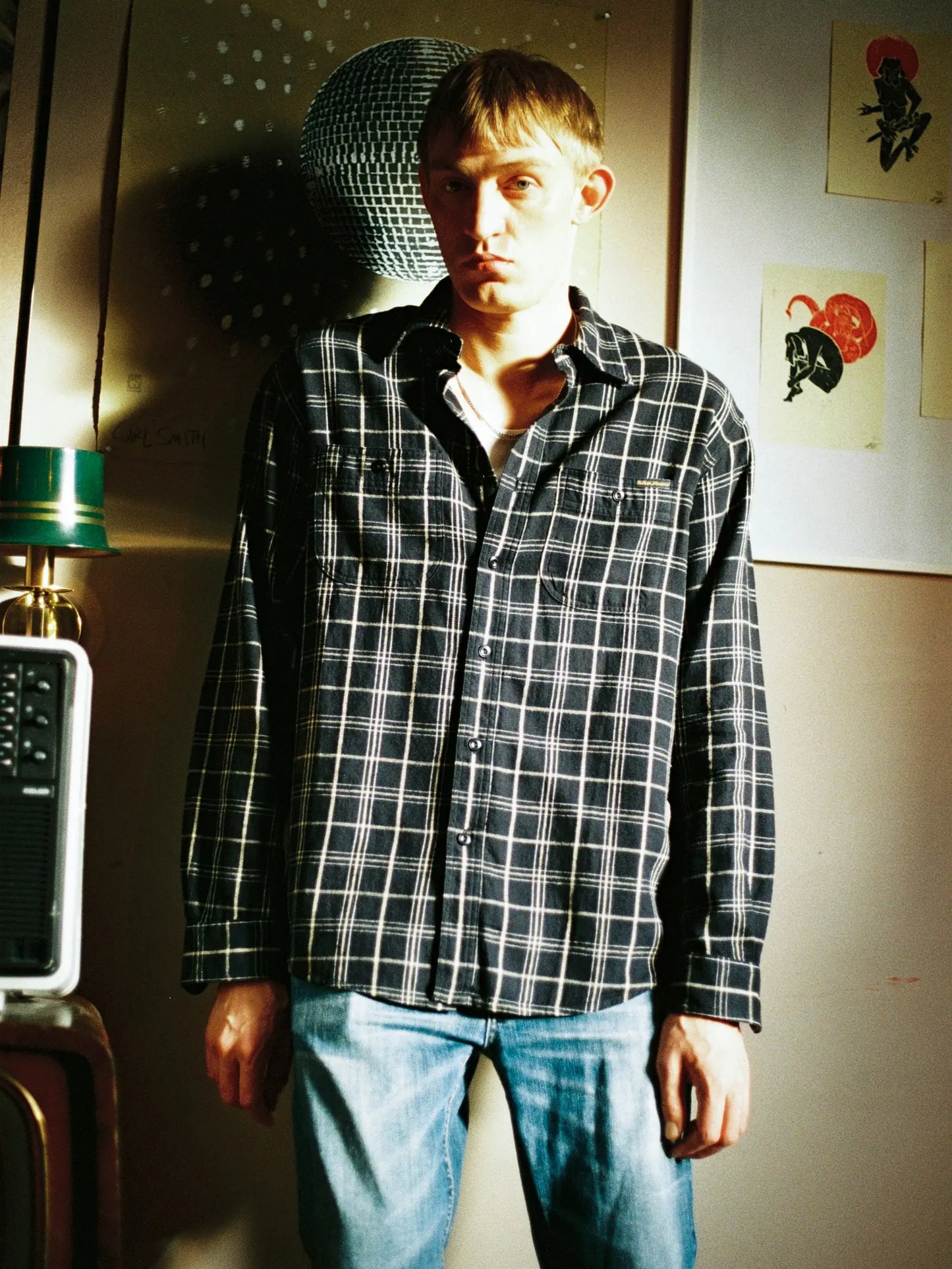 Nudie Jeans - JULIAN WORKER SHIRT CHECKED - Black