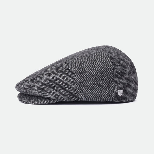 Brixton -_HOOLIGAN SNAP CAP _Grey Black Herringbone