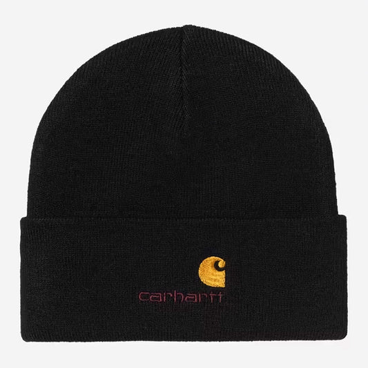 Carhartt_American Script Beanie _I034235_Black