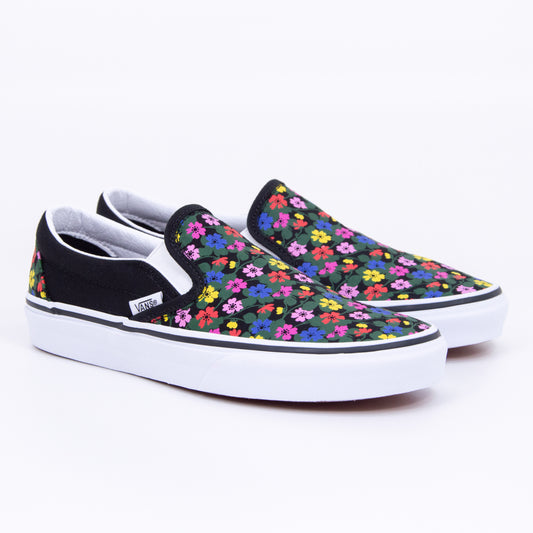 Classic Slip-On - Floral Blk Wht - Cover