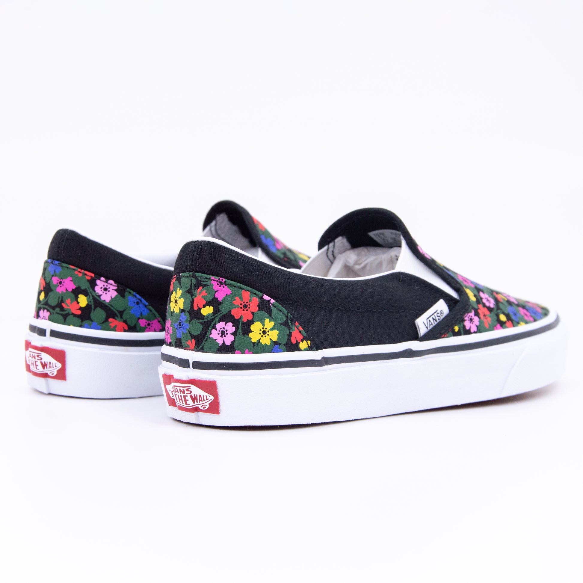 Classic Slip-On - Floral Blk Wht - back