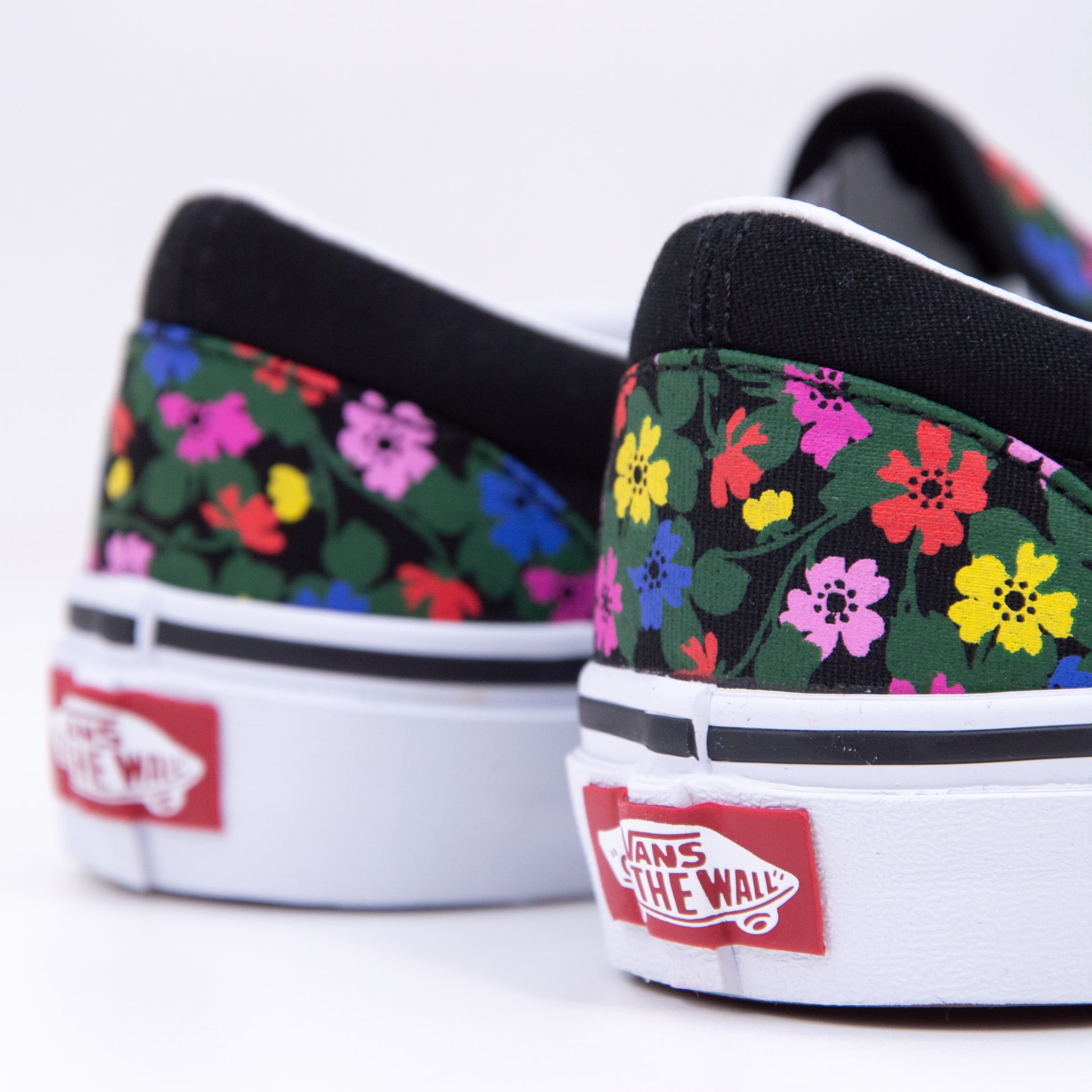 Classic Slip-On - Floral Blk Wht - detail back