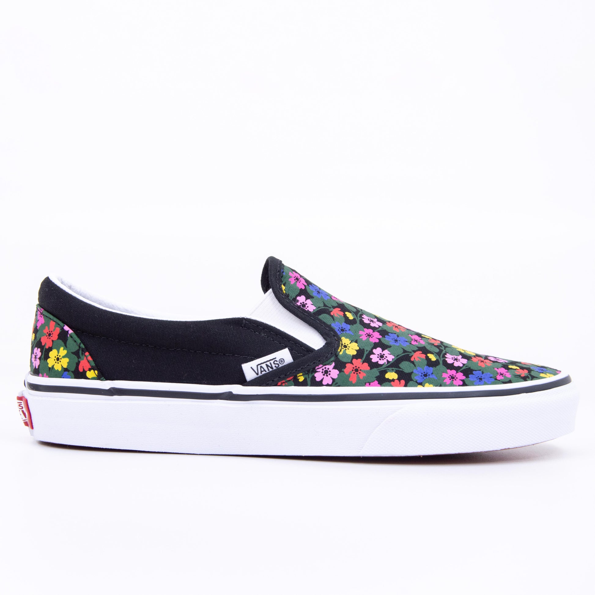 Classic Slip-On - Floral Blk Wht - outside