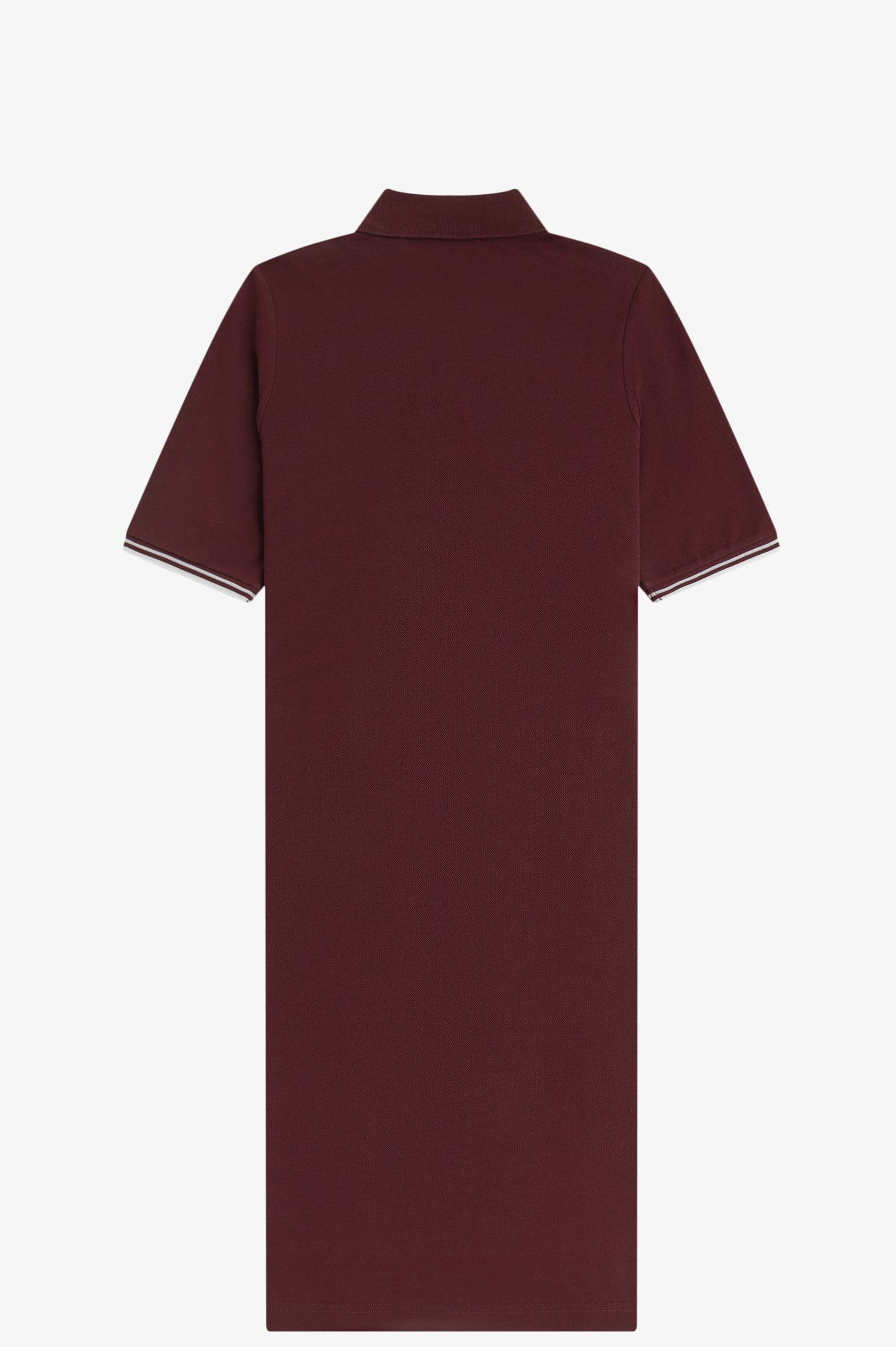 Fred Perry - SHEER TIPPED POLO DRESS - Oxblood