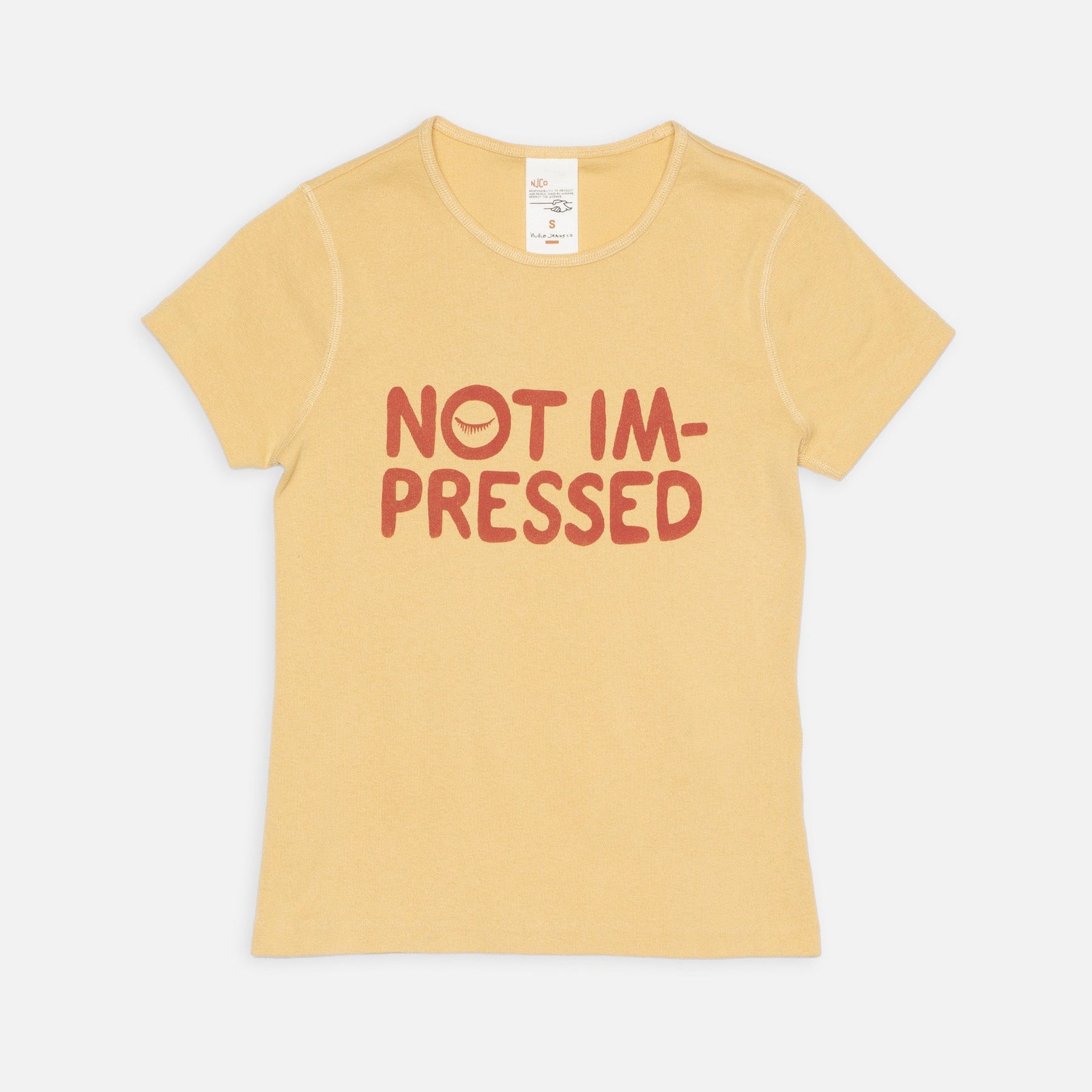 Eve-T-Shirt-Not-Impressed-Mustard-131927Y02-Flatshot