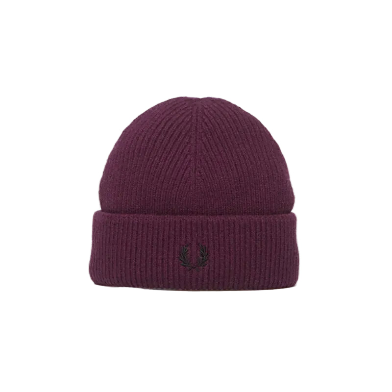 Fred Perry_Classic Wool Beanie_ C3306_Plum
