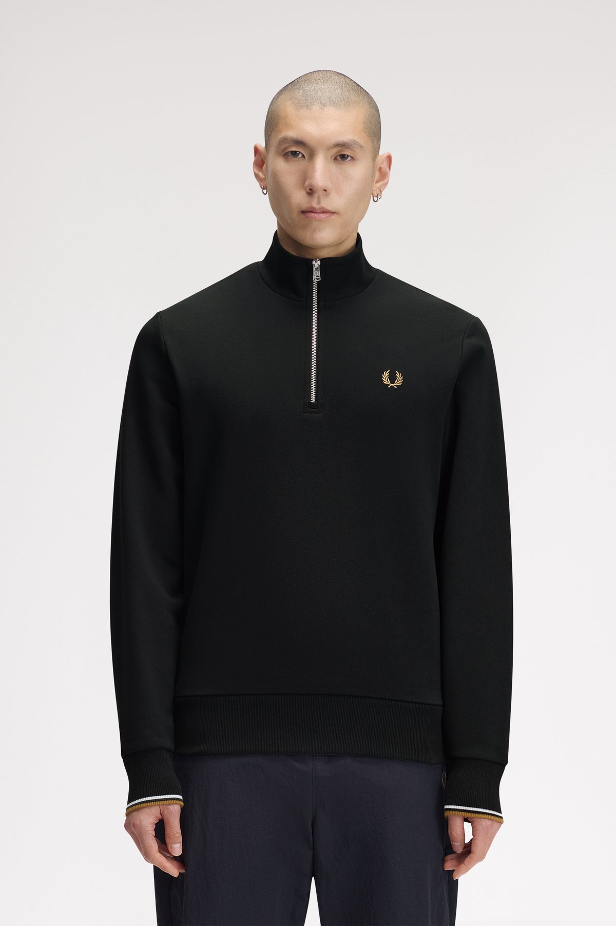 Fred Perry_Half Zip_M3574_Grün