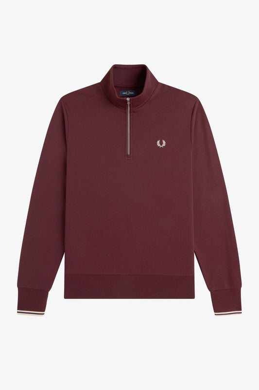 Fred Perry_Half Zip_M3574_Oxblood