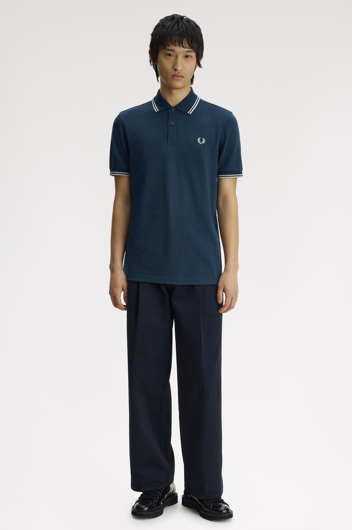 Fred_Perry_TWIN_TIPPED_POLO_SHIRT_Mod_Blue/Slate_M3600_46D