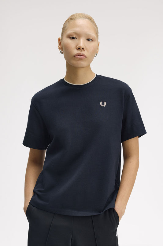 Fred Perry - TIPPED PIQUE T-SHIRT - Navy