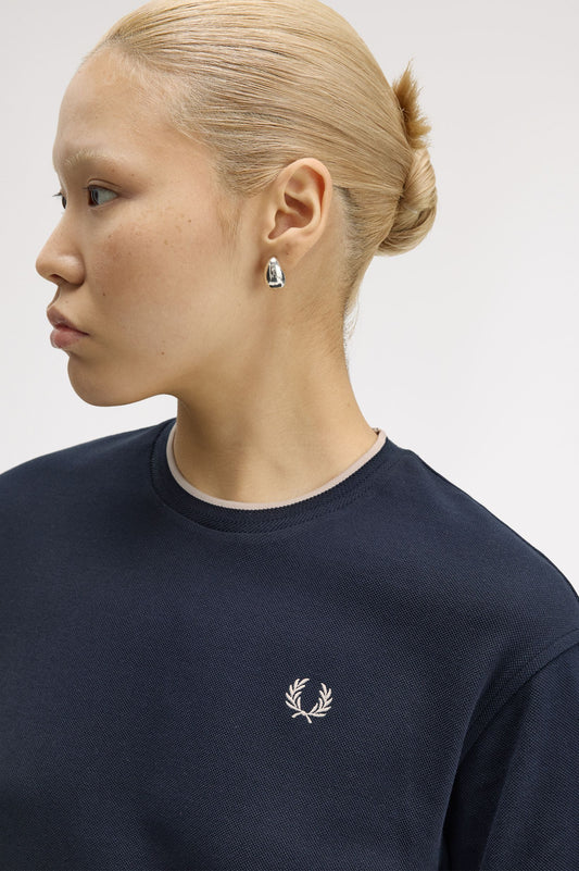 Fred Perry - TIPPED PIQUE T-SHIRT - Navy