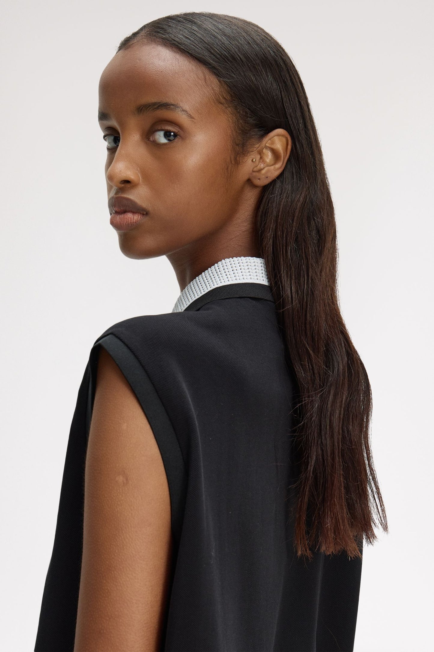 Fred Perry - MESH COLLAR POLO SHIRT - Black