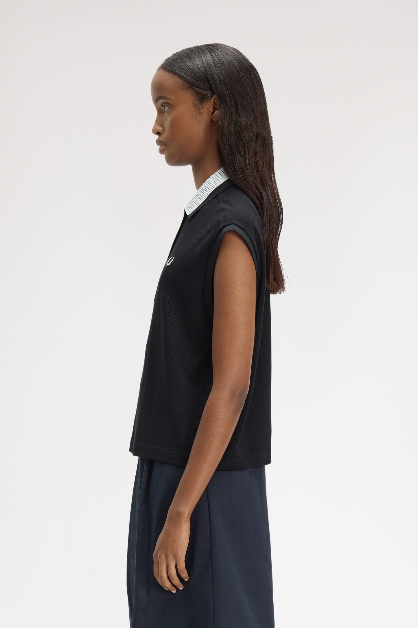 Fred Perry - MESH COLLAR POLO SHIRT - Black