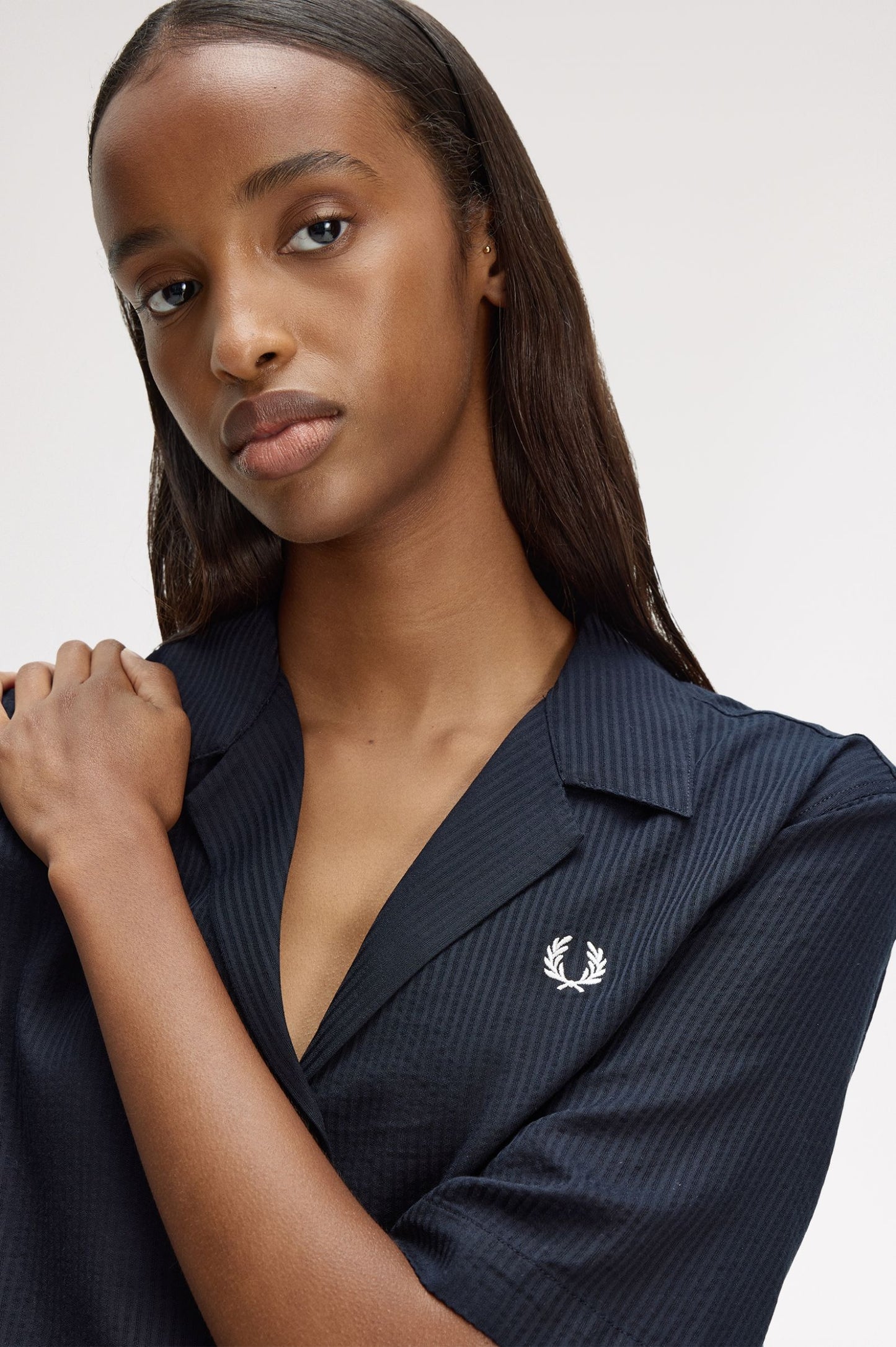 Fred Perry - SHEER STRIPE SHIRT - Navy