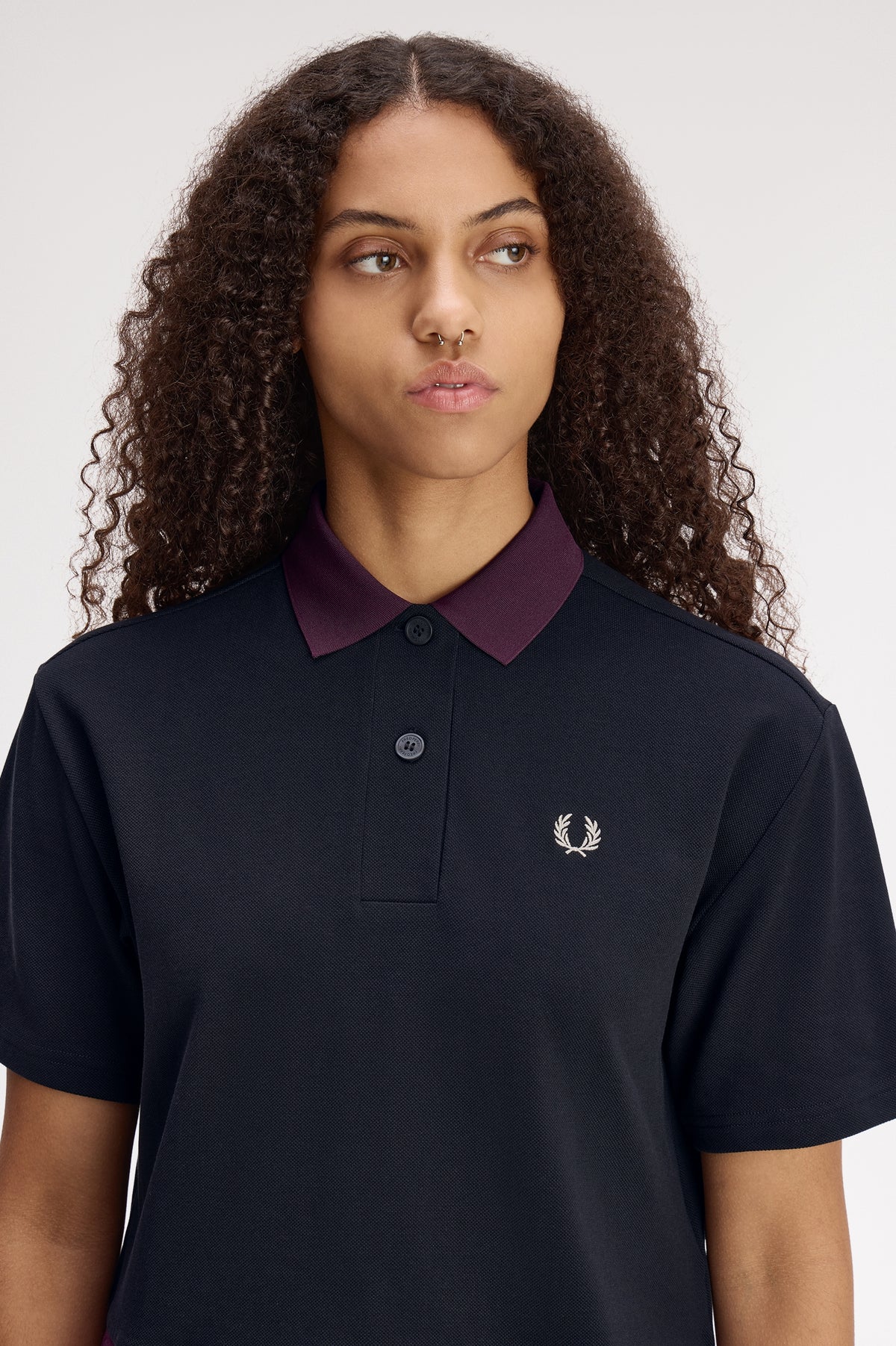Fred Perry - CONTRAST HEM POLO SHIRT - Navy