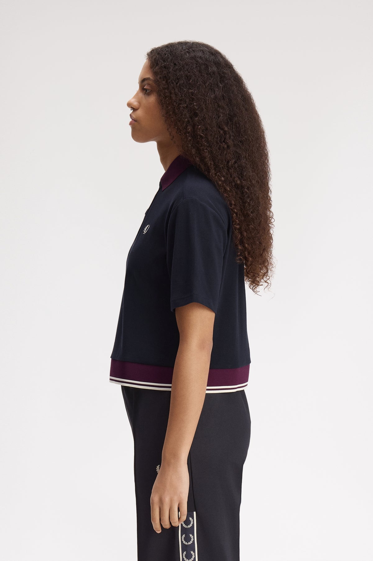 Fred Perry - CONTRAST HEM POLO SHIRT - Navy
