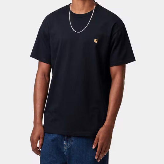 Carhartt WIP - CHASE T-SHIRT - Dark Navy/Gold