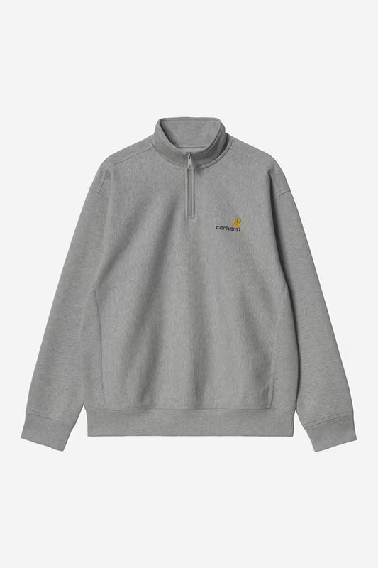 Carhartt WIP - HALF ZIP AMERICAN SCRIPT SWEATSHIRT - Grey Heather