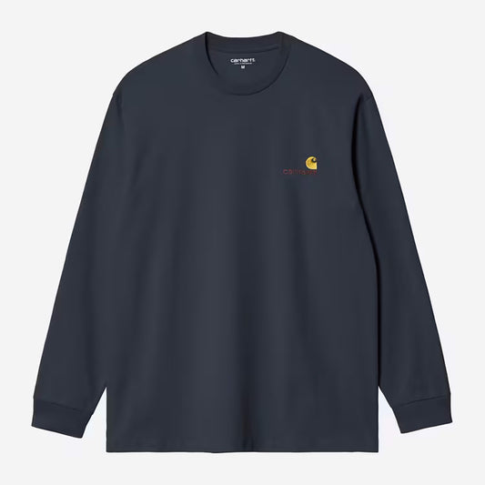 Carhartt WIP - L/S AMERICAN SCRIPT - Deep Night