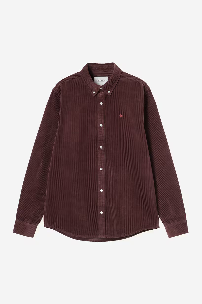 Carhartt WIP - L/S MADISON CORD - Amarone