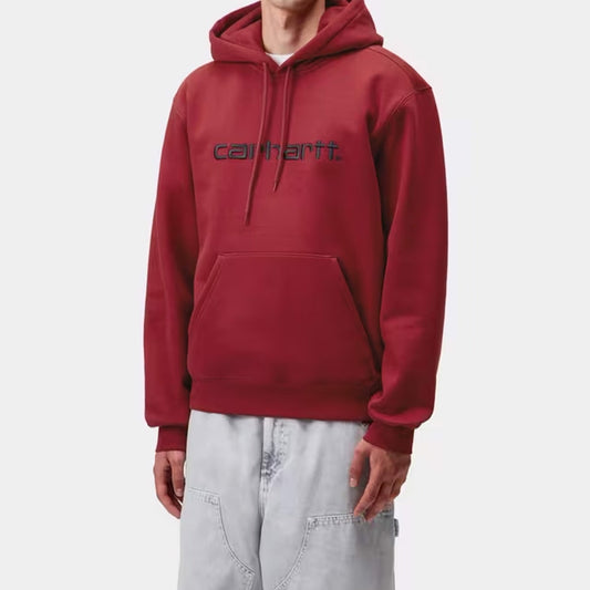 Carhartt WIP - HOODED CARHARTT SWEAT -  Scarlet/Graphite