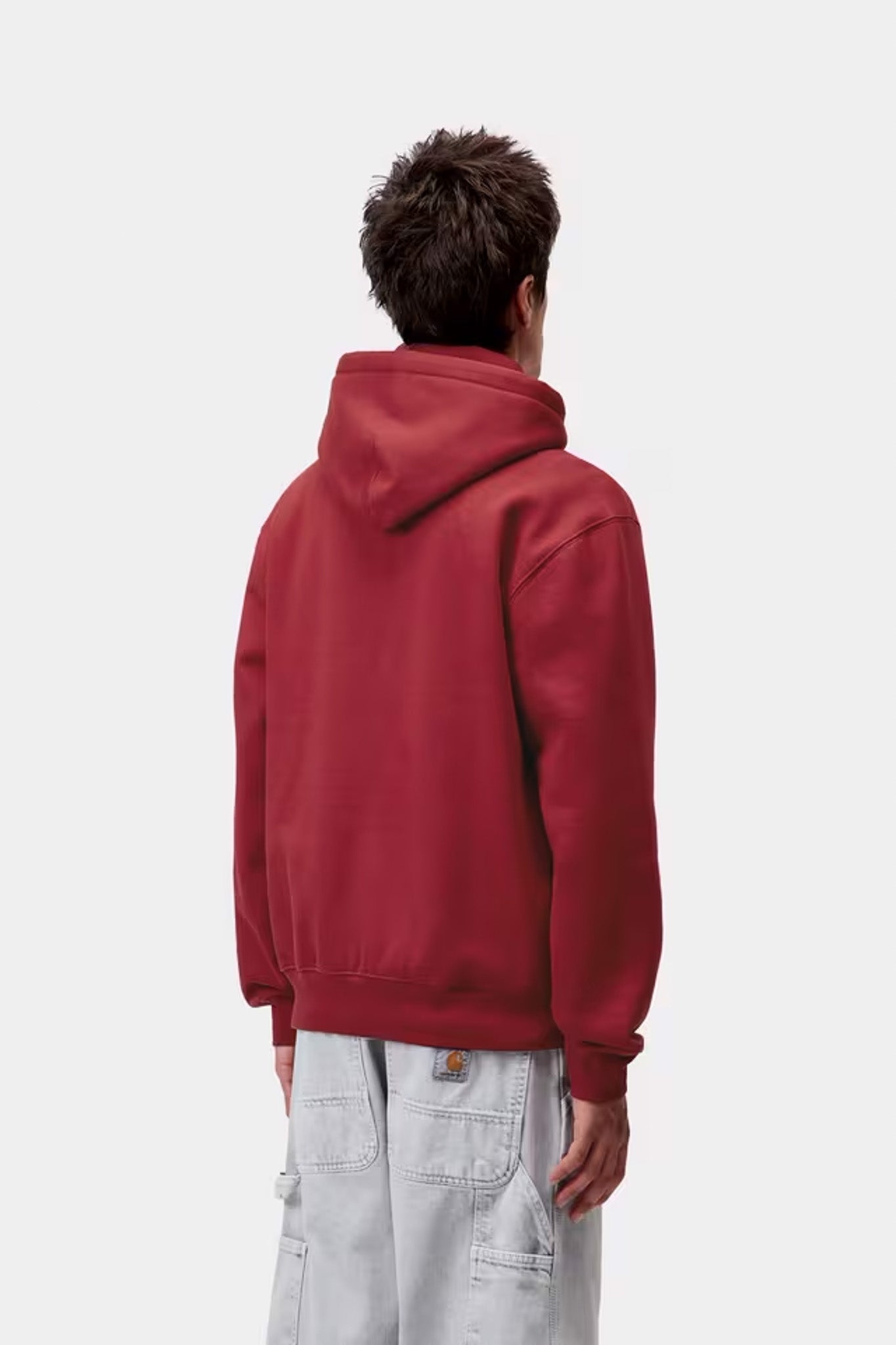 Carhartt WIP - HOODED CARHARTT SWEAT -  Scarlet/Graphite