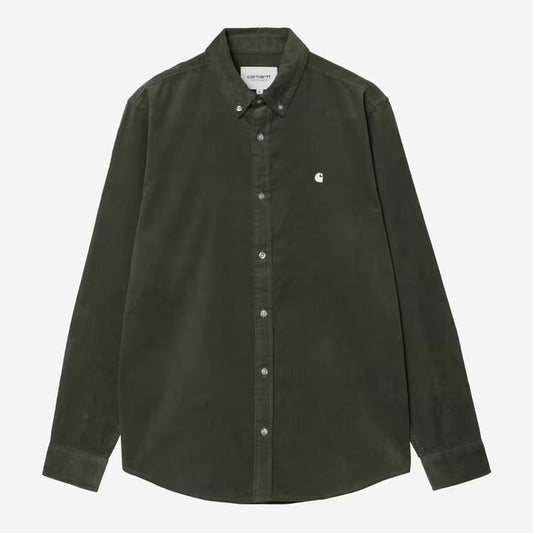 Carhartt WIP - L/S MADISON FINE CORD SHIRT - Opuntia/Wax