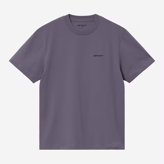 Carhartt WIP - W' S/S SCRIPT EMBROIDERY T-SHIRT -  Shady Purple/Dark Navy