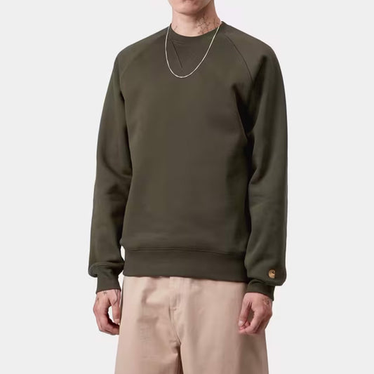 Carhartt WIP - CHASE SWEAT - Olive/Gold