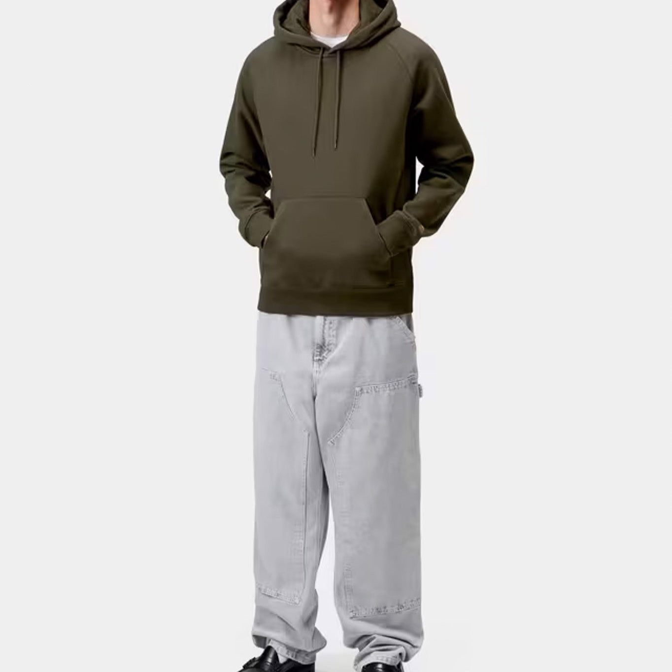 Carhartt WIP - HOODED CHASE SWEAT - Olive/Gold
