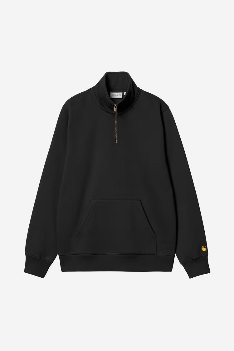 Carhartt WIP - CHASE NECK ZIP SWEATSHIRT - Black/Gold