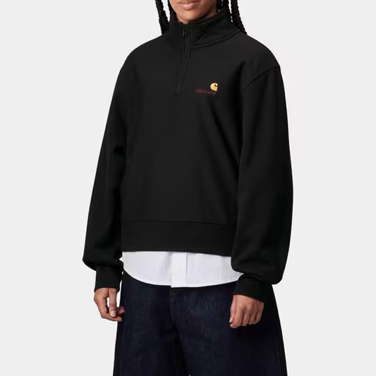Carhartt WIP - W' AMERICAN SCRIPT HIGH NECK SWEATSHIRT - Black