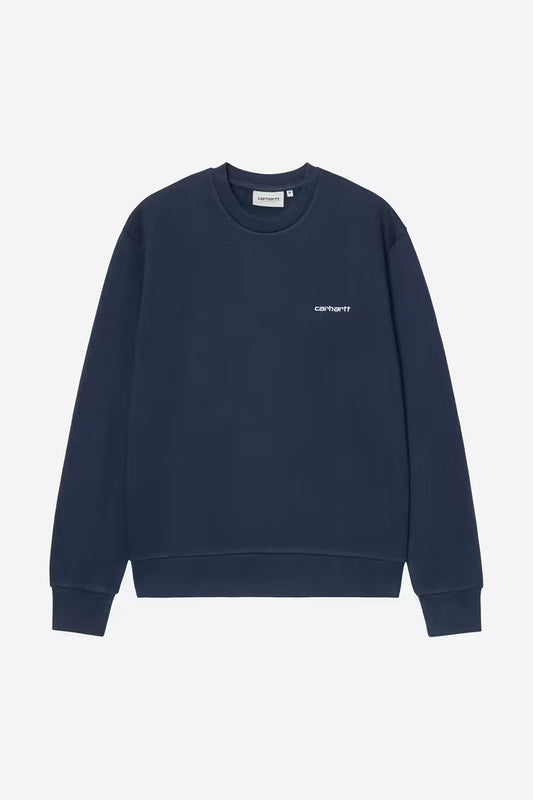 Carhartt WIP - SCRIPT EMBROIDERY SWEATSHIRT - Jupiter / White