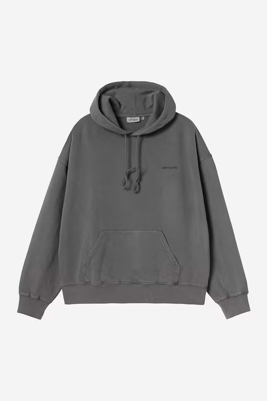 Carhartt WIP - HOODED BENTON SWEAT - Graphite (Garment dyed)