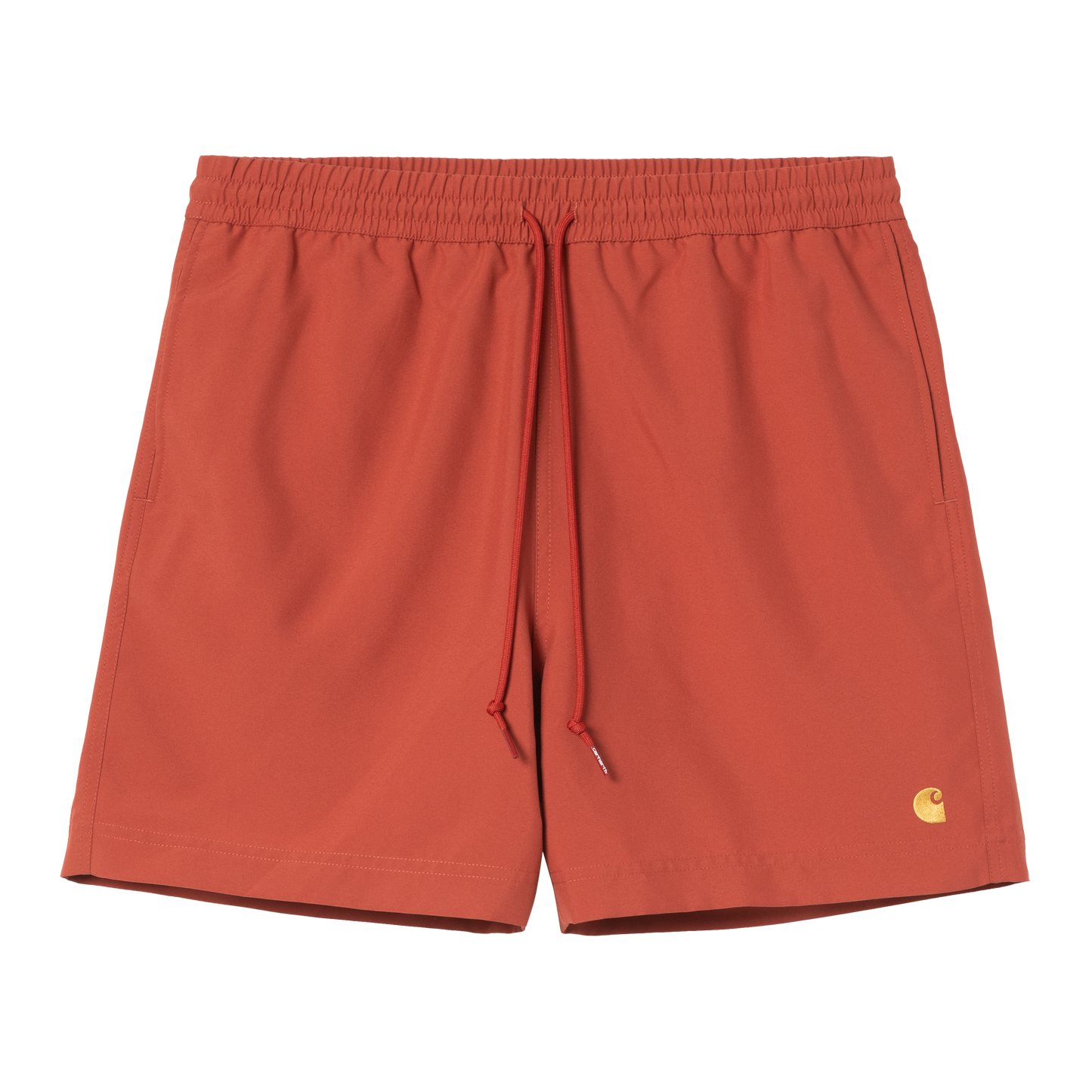 Carhartt WIP - CHASE SWIM TRUNKS - Oxide Red/Gold