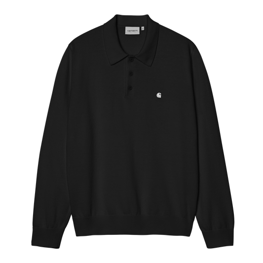 Carhartt WIP - MADISON POLO SHIRT - Black/White