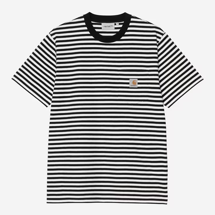 Carhartt WIP - S/S EZRA POCKET T-SHIRT - Black/Wax