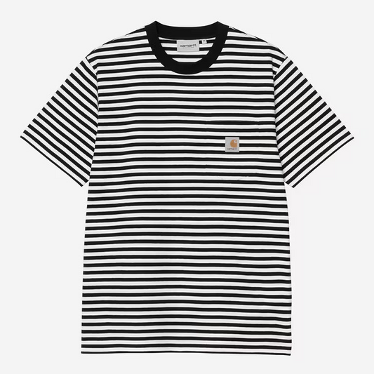 Carhartt WIP - S/S EZRA POCKET T-SHIRT - Black/Wax