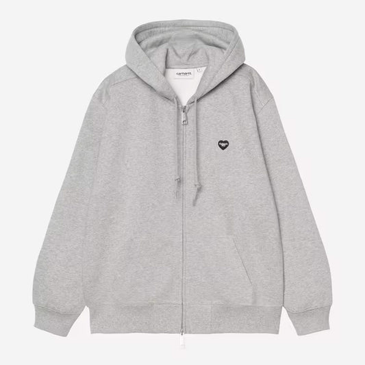 Carhartt WIP - W' HOODED SMALL HEART PATCH JACKET - Grey Heather/Black