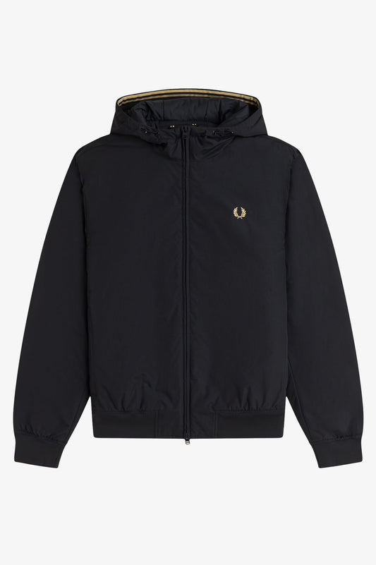 Fred Perry - HOODED BRENTHAM JACKET - Black