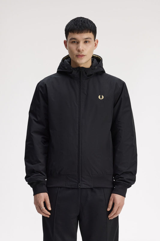 Fred Perry - HOODED BRENTHAM JACKET - Black