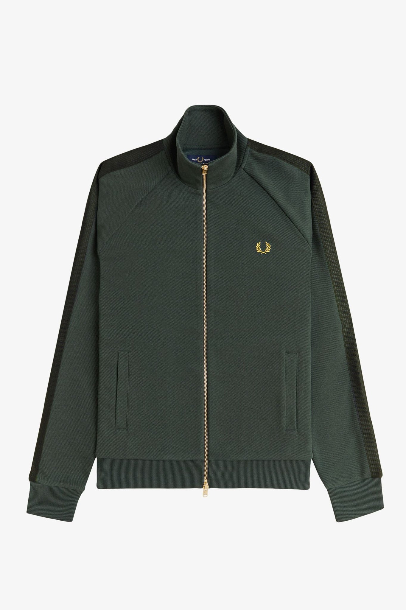 Fred Perry - DASH TAPED TRACK JACKET - Court Green