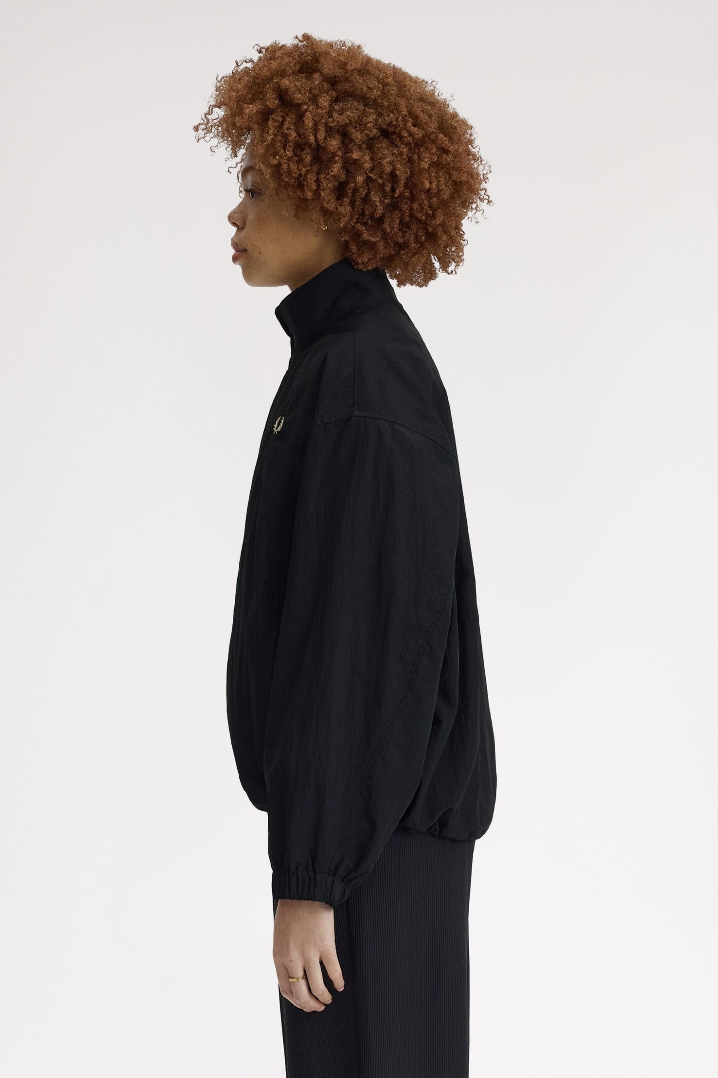 Fred Perry - ZIP THROUGH JACKET - Black/Champagne