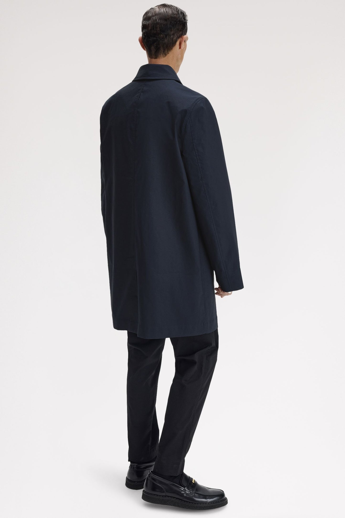 Fred Perry - BOMDED COTTON OVERCOAT - Navy