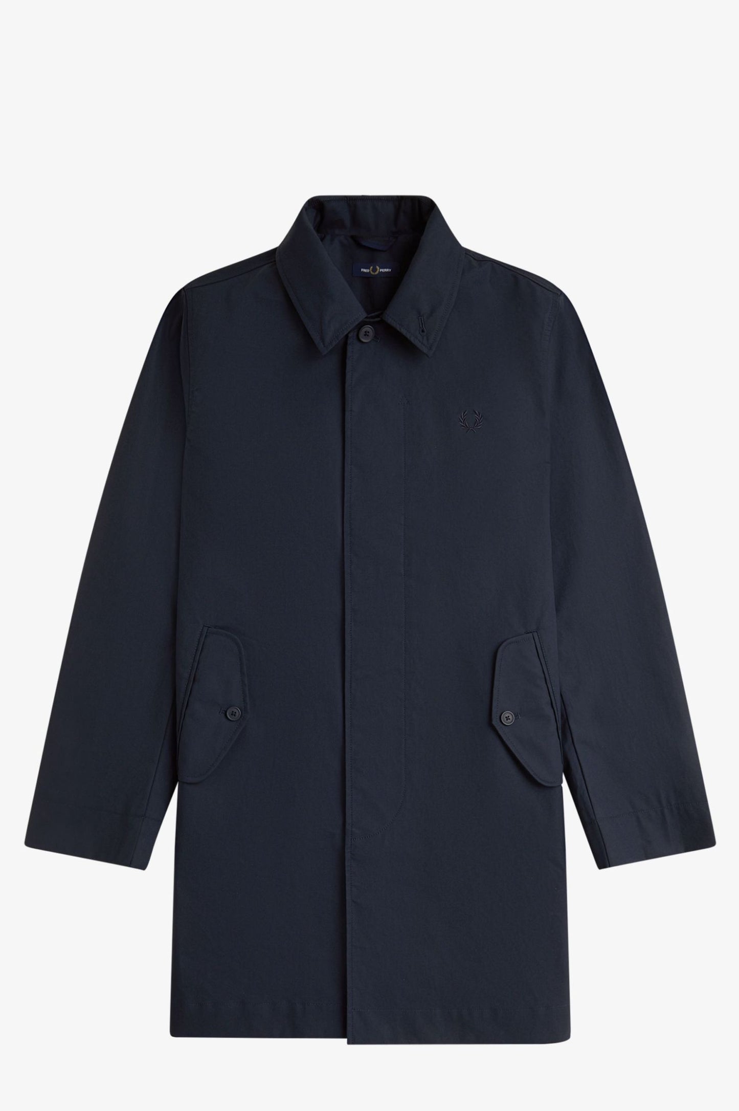 Fred Perry - BOMDED COTTON OVERCOAT - Navy