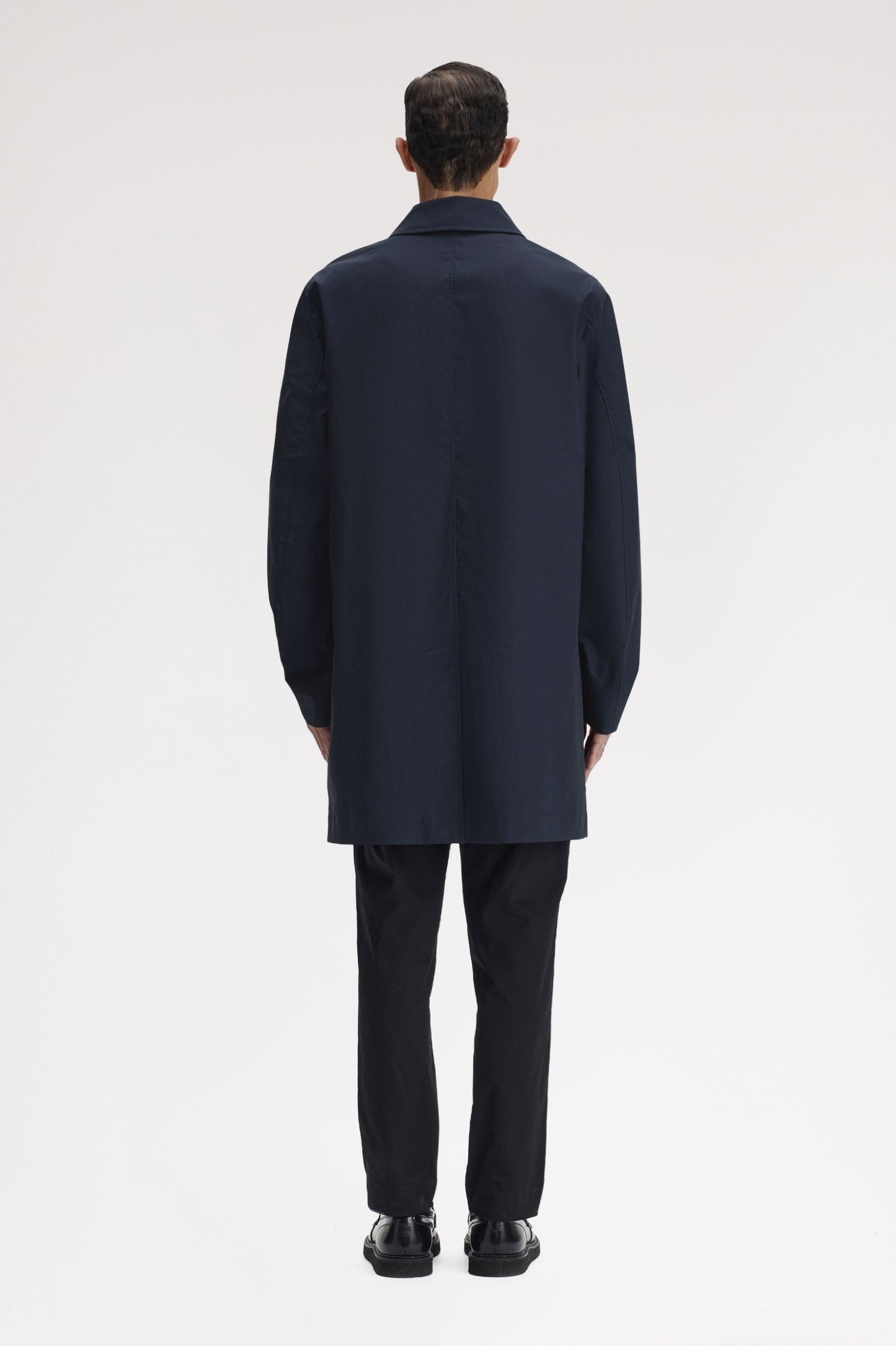 Fred Perry - BOMDED COTTON OVERCOAT - Navy